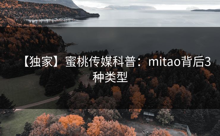 【独家】蜜桃传媒科普:mitao背后3种类型 【独家】蜜桃传媒科普:mitao背后3种类型