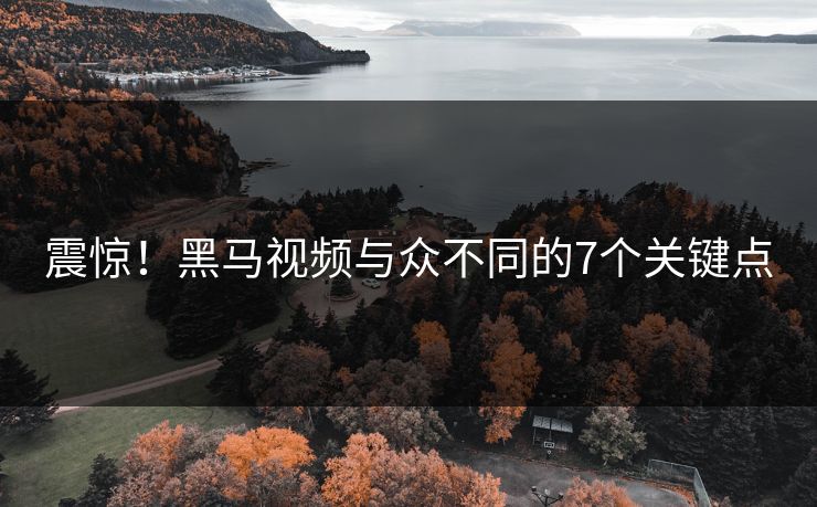震惊！黑马视频与众不同的7个关键点